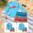 thumbnail image 7 of Big Chill Boys Swim Set - UPF 50+ Long Sleeve Rash Guard and Swim Trunks, 2 Piece Boys Swimsuit Set, 7 of 7