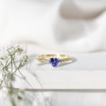 thumbnail image 4 of Rosec Jewels Natural Tanzanite Heart Shaped Engagement Ring - Tanzanite Diamond Ring - AAA Quality - with Jewelry Box, 14K Yellow Gold, US 5.50, 4 of 8