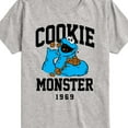 thumbnail image 3 of Sesame Street - Cookie Monster Collegiate - Toddler and Youth Short Sleeve Graphic T-Shirt, 3 of 5