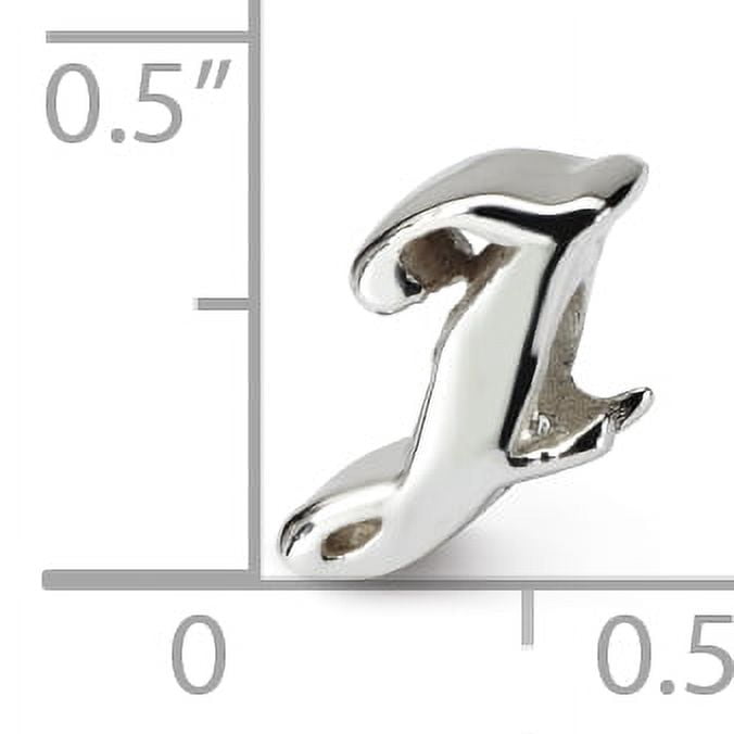 Reflection Beads Sterling Silver Reflections Letter J Script Bead