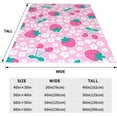 thumbnail image 2 of Cute Strawberry Cherry Flower Blanket Throw Blanket Soft Fuzzy Travel Blanket for Bedroom Living Room Couch Office Car All Season Gift for Girls Boys Women Men 60"x50", 2 of 6