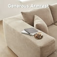 thumbnail image 6 of Ovios Corduroy Sectional for Living Room Modular Camel Sleeper Sectional Couches and Sofas with Chaise Lounge Modern 104" Oversized L-Shape Sofa No Assembly Required, 6 of 10