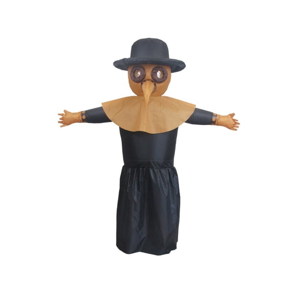 Adult Plague Doctor Inflatable Costume Inflatable Medieval Doctor Funny Dress Up Halloween Christmas Carnival Party Cosplay,Height 59"–74.8",Plague Doctor