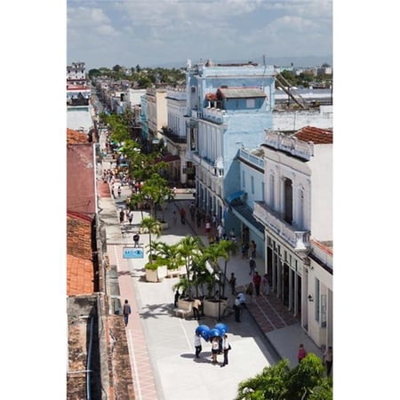 Posterazzi PDDCA11WBI0562 Cuba Cienfuegos Avenida 54 Pedestrian Street Poster Print by Walter Bibikow - 19 x 28 in.