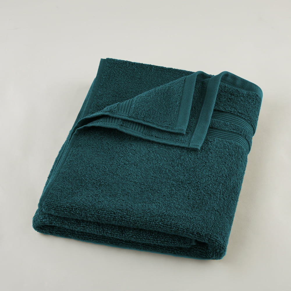 Mainstays Performance Solid Bath Towel, 54" x 30", Teal Rain Walmart