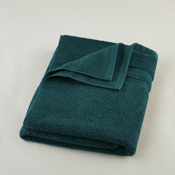Mainstays Performance Solid Bath Towel, 54" x 30", Teal Rain Walmart