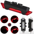 thumbnail image 3 of UDIYO New 5 LEDs USB Rechargeable Cycling Bike Bicycle Rear Safety Tail Warning Light, 3 of 7