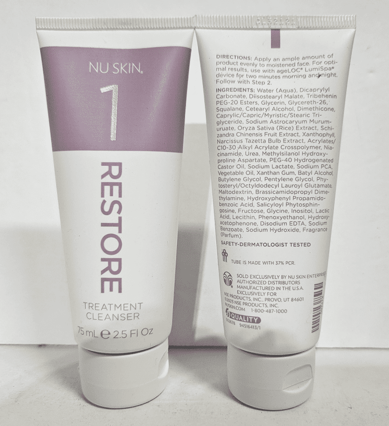Nu Skin Nuskin 1 Restore Treatment Cleanser Sealed 2.5fl oz 75ml (2 Tubes)