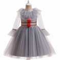 thumbnail image 2 of Moonsky Girls Scary Clown Costume Halloween Princess Fancy Dress Cute Dress Costume Tutu Halloween Clown Cosplay for Girls(150#Light Gray), 2 of 5