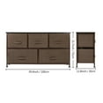 thumbnail image 4 of Keylever 2-Tier Wide Closet Organizer with 5 Easy Pull Fabric Drawers, Drawer Organizer for Clothes, Brown, 4 of 10