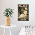 thumbnail image 4 of HELLOYOUNG Reading Books Funny Quotes Vintage Metal Tin Sign - "Reading Because Murder Is Wrong" - Wall Art for Home Reading Room Library, 4 of 6