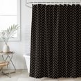 thumbnail image 4 of Simple Line Black Bathroom Shower Curtains with 12 Hooks Polyester Waterproof Shower Curtain for Stalls and Bathtubs Black Modern Art Geometric Decorative Bathroom Privacy Curtain 36x72 Inches, 4 of 9