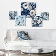 thumbnail image 2 of Designart "Polar Botanical Beauty" Floral Wall Art Set Of 5 - Blue Cottage Living Room Metal Art Set, 2 of 6