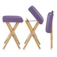 thumbnail image 4 of Saloniture Wood Folding Massage Stool with Carrying Case, Lavender, 4 of 7