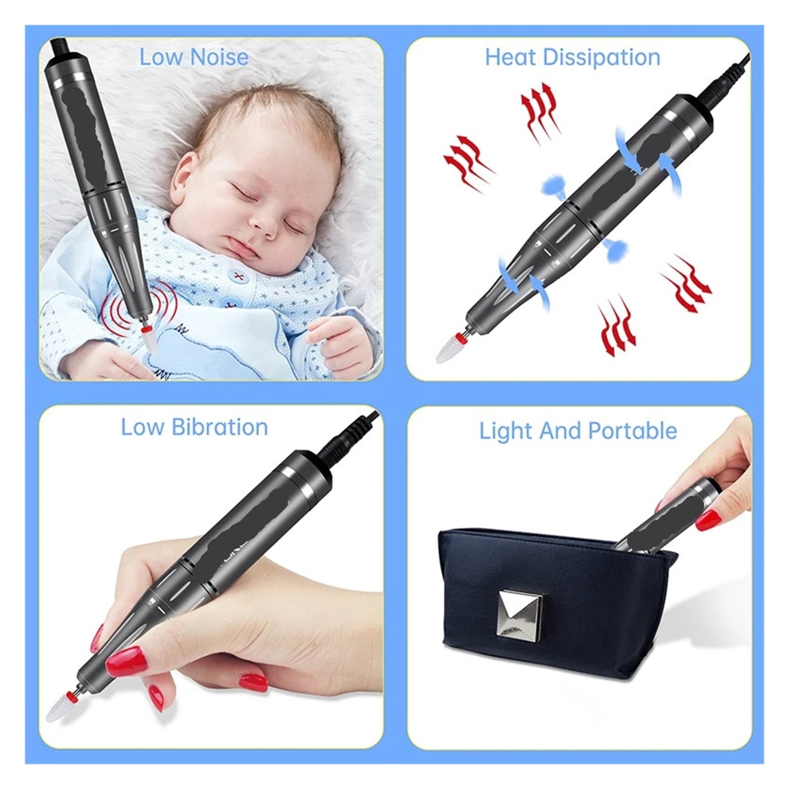35000RPM Electric Manicure Machine USB Nail Drill For Acrylic Nail Gel Polish Professional E-file Milling Nail Files Salon Tool