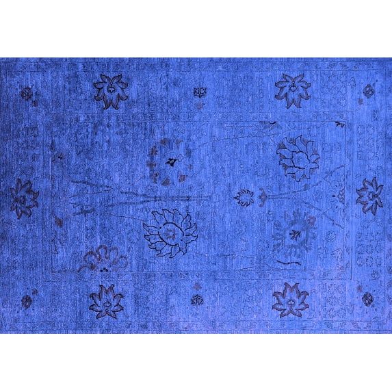 Ahgly Company Indoor Rectangle Oriental Purple Industrial Area Rugs, 7' x 10'