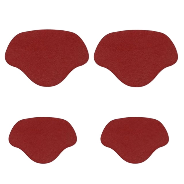 16 Pcs Patch de Réparation en Microfibre pour Chaussures Accessoires Auto-Adhésifs Professionnels Talons Hauts Couleur Unie Plaque de Réparation Rouge