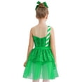 thumbnail image 2 of iiniim Kids Girls Christmas Elf Candy Cane Sequins Ballet Tutu Dance Dress Holiday Party Dress Up Green 10, 2 of 7
