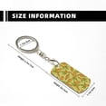 thumbnail image 3 of Uemuo Corn Pattern Rectangular Metal Keychain - Durable, Stylish, and Personalized Key Ring for Men and Women,Engraved Keychain,Gift Slim Sturdy Keychain, 3 of 7