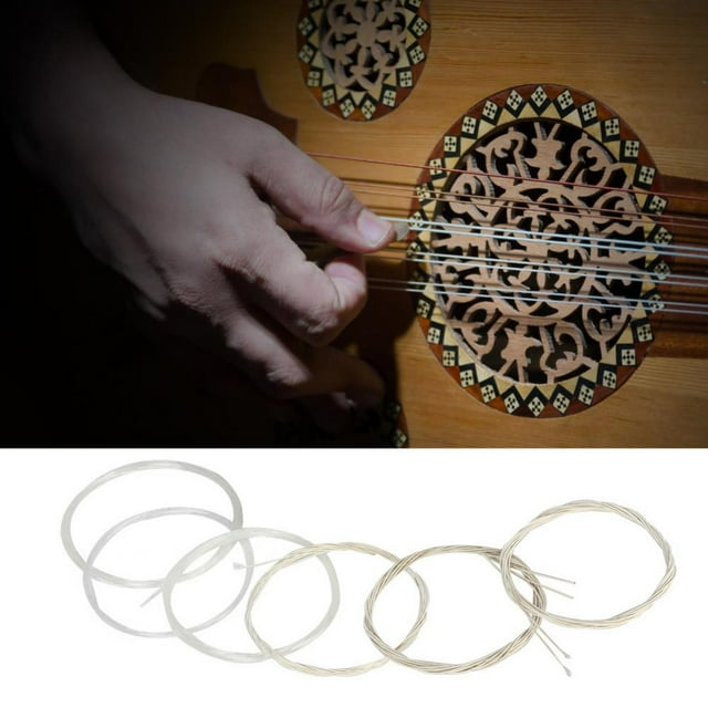 LYUMO Clear Nylon Silver-Plated Copper Alloy Oud Strings Set Replacement Accessory , Oud 11 Strings, Oud 13 Strings