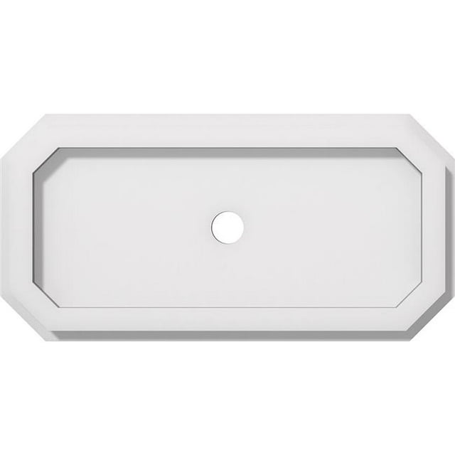 Ekena Millwork CMP14X7ED-01000 1 in. ID x 4.75 in. Rectangle Emerald Architectural Grade PVC Contemporary Ceiling Medallion