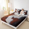 thumbnail image 4 of Manfei 3D Cow Print Twin Sheet Sets for Men, Tribal Rustic Twin Fitted Sheet, Retro Countryside Flat Sheet, Breathable Home Decor, 3pcs, 4 of 7