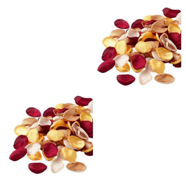 mmirethe 400pcs Polyester Silk Rose Petals Add Beauty To DIY Environmentally Friendly winered assortedcolor 2Set