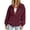 Wine, variant on BUIGTTKLOP Corduroy Jackets for Women Full Zip up Long Sleeve Shirts Collared Casual Jackets Winter Clothes