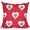 Red, variant on Simply Daisy 16" x 16" Valentine Print Pillow, Pink