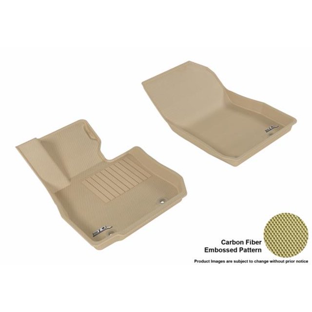 U Ace L1MZ05111502 3D Maxpider Front Row Custom Fit All-Weather Kagu Tan Floor Mat for2016 Mazda CX-3 Models