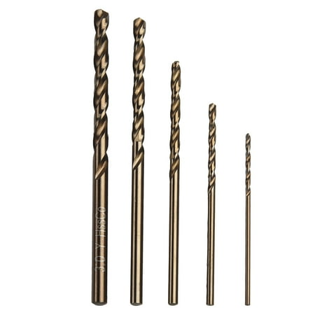 

BCLONG 5Pcs Hss M35 Cobalt Drill Bit 1Mm 1.5Mm 2Mm 2.5Mm 3Mm Used For Stainless Steel