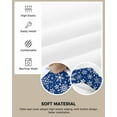 thumbnail image 2 of Blue Christmas Chair Seat Covers for Dining Room Stretch Chair Seat Covers Set of 4, Snowflakes Xmas Winter Vintage New Year Chair Seat Protector Cushion Slipcovers for Kitchen Restaurant Office, 2 of 6