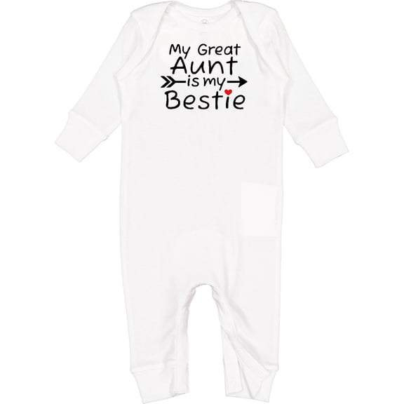 Inktastic My Great Aunt is My Bestie Baby Romper Coveralls