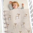 thumbnail image 3 of Mantas de punto Súper suaves para bebé recién nacido, fundas de algodón para cochecito, cama para dormir, lindo ciervo, niños pequeños, niñas, sofá, cuna, edredón, 3 of 4