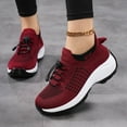 thumbnail image 2 of UngA Walking Shoes Women's Comfortable Walking Shoes - Tennis Athletic Casual Slip on Sneakers Brick Red,7.5, 2 of 7