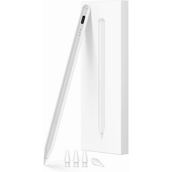 Stylus Pens for iPads 2018-2025, Fast Charging iPad Pencil, Magnetic with Tilt Sensitivity & Palm Rejection, iPad Pro 11"/12.9"/M4, iPad Air 3-5/M2-M3, iPad Mini 5/6, iPad 6-11