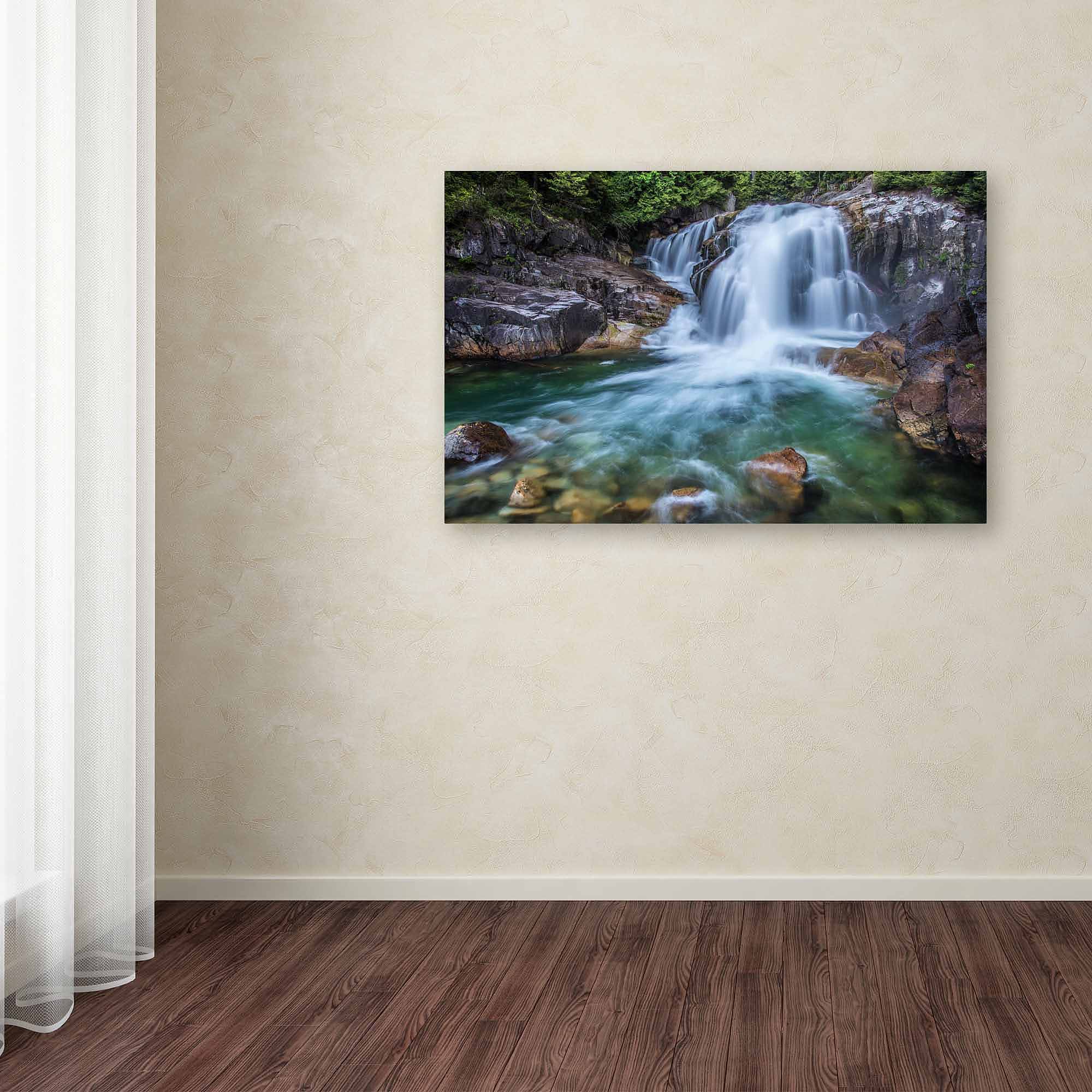 Trademark Fine Art "Golden Ears Falls" Canvas Art by Pierre Leclerc
