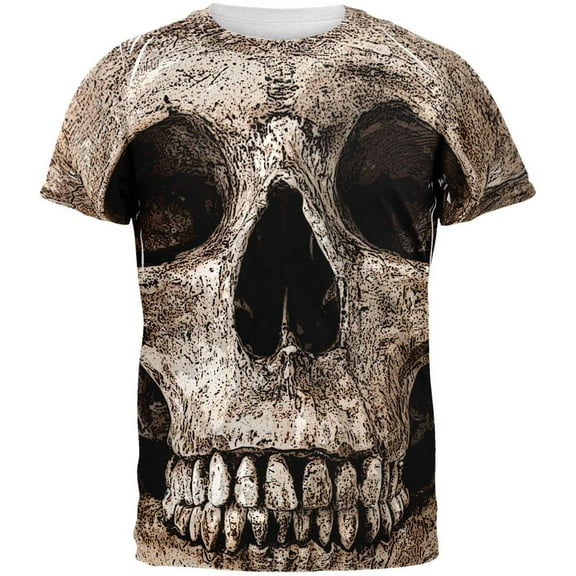 Big Skull All Over Adult T-Shirt - X-Large