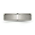 thumbnail image 4 of Titanium Ridged Edge 6mm Brushed and Polished Band, 4 of 8