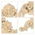 thumbnail image 5 of Uxcell 2Pack Wood Carved Appliques Unpainted Carving Decals for Furniture, 6cm x 6cm, 5 of 6