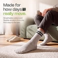 thumbnail image 6 of QORUX Cotton Crew Socks 6 Pack, Men & Women’s Ribbed Athletic Casual Socks, Soft Breathable Stretch Socks 2 White 2 Gray 2 Black 10-12, 6 of 8