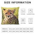 thumbnail image 5 of PRATYUS Leopard Printed Pillow Cases Cushion Covers Cheetah Print Throw Pillow Covers or Kids Wild Animal Pattern Decorative Throw Pillowcases Safari Natural Theme Green Cushion Cases 22x22in, 5 of 5