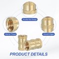 thumbnail image 3 of Uxcell Threaded Inserts Heat Set, Female Brass Metric Knurled Insert Set Embedment Nut for Plastic 3D M8x15x10mm 20, 3 of 7
