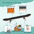 thumbnail image 4 of 31'' Complete Skateboard 7 Layer Canadian Maple Double Kick Deck Skateboards bolt abstract geometric red yellow Skate Board for Beginner Adult Gifts, 4 of 5
