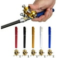 thumbnail image 1 of Cheers.US Portable Pocket Telescopic Mini Fishing Rod Pole Pen Shape Folded River Lake Fishing Rod with Reel Wheel Outdoor Fishing Tools, 1 of 7