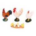 thumbnail image 1 of Farm Chicken Animal Toys, Farm Animals Model Vivid Details Decorative 4Pcs Simulated Portable  For Display, 1 of 8