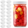 thumbnail image 6 of 10 Pack White Plastic Mason Jar Lids, 10 Regular Mouth Mason Jar Lids with Silicone Rings,Thickened Leak-proof Lids, 6 of 9