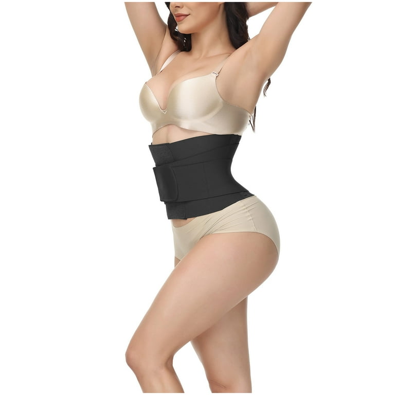 Herrnalise Firm Shapewear for Women Tummy Control Ladies Shrink Belly Sweat Sports Fitness Lose Weight Slimming Down Body Shaping Girdle Belt Black