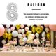 thumbnail image 4 of Monstrate 16 pulgadas Tamaño grande Oro Plata Rosa Oro Número Globo Cumpleaños Decoraciones para fiestas de bodas Globos de aluminio Niño Niño Juguete Kits de decoración para fiestas plata ocho Monstrate HA002665-18, 4 of 6