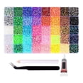 thumbnail image 2 of 40 Colors Resin Jelly Rhinestones for Bedazzling, Bedazzling Kit with 3Pcs B7000 Jewelry Glue, 3mm Flatback Gems for Crafting Diamond Art DIY Crafts Clothing Shoes Nail Art Book Makeup, 2 of 8
